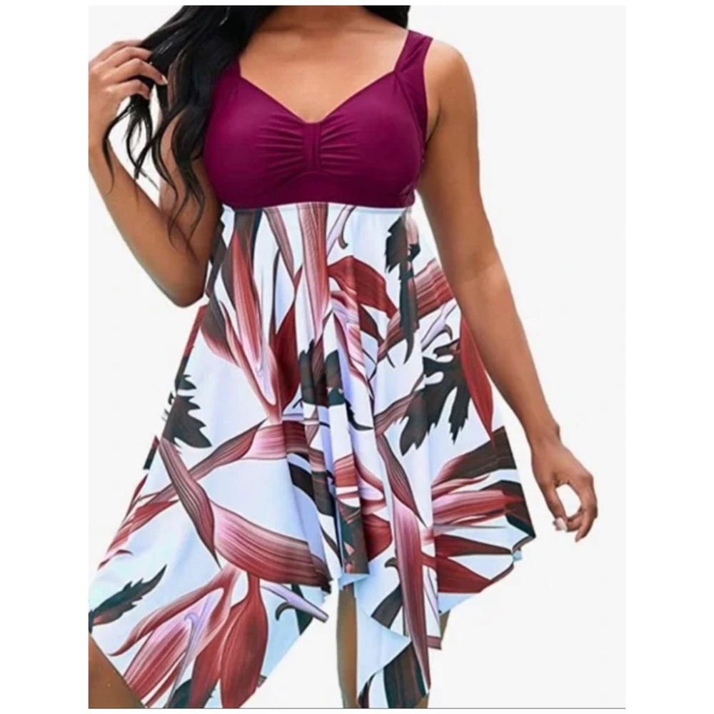 Bucota Women’s Floral Two Piece Swimsuit Size 2XL